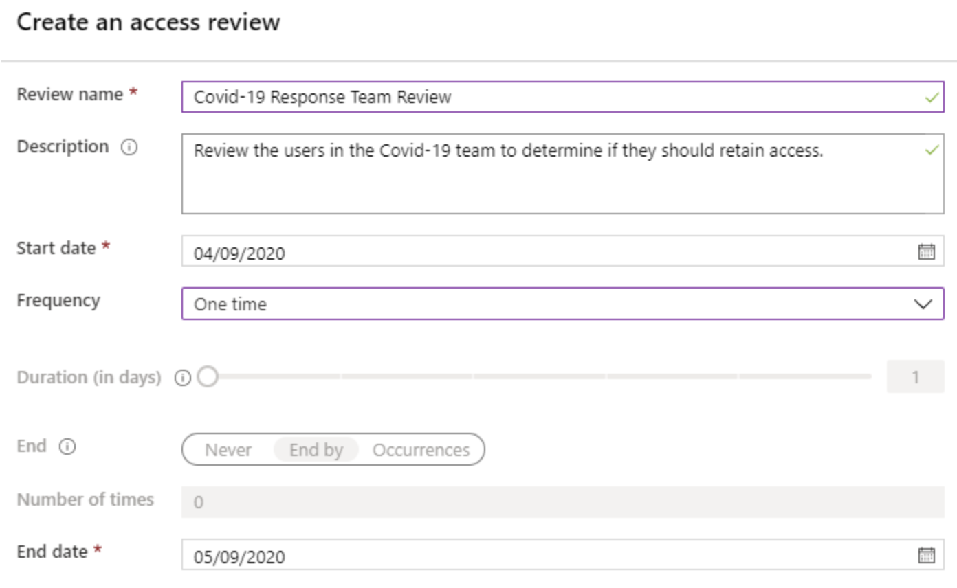 Create an Access Review