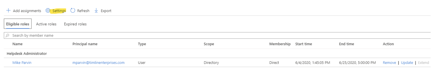 Additional Role Settings