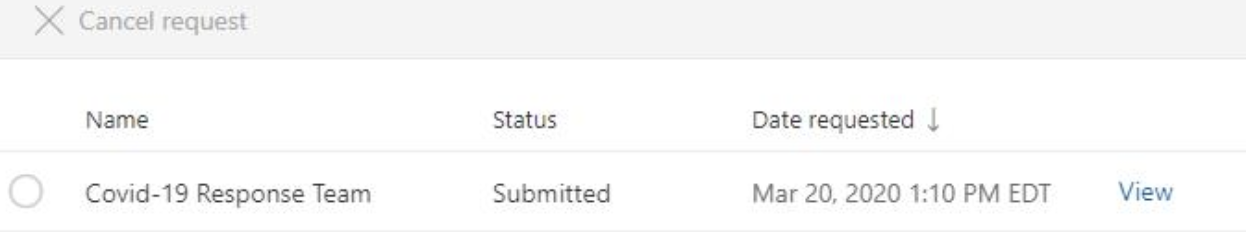 Request Confirmation